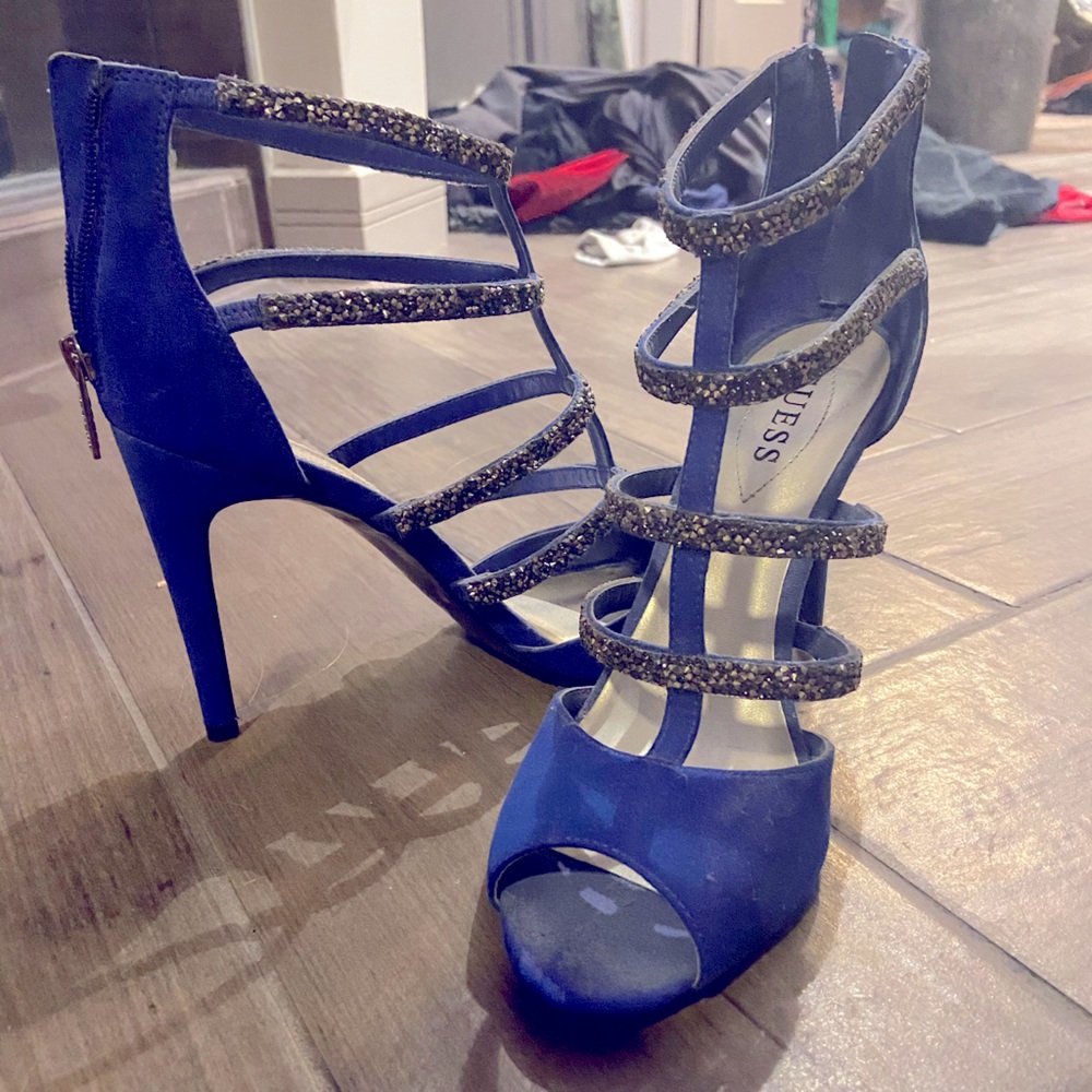 Blue Strappy Heels